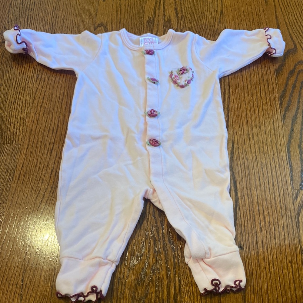 Too Sweet floral girls onesie